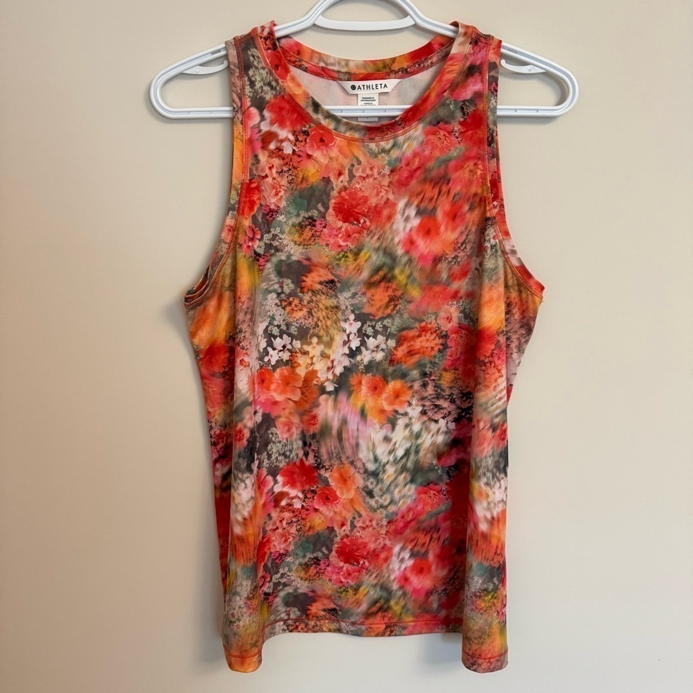 2/20 Athleta Chi Tank Top in Floral - Women’s Small